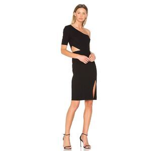 Jill Jill Stuart One Shoulder Cutout Sheath Dress Black Size‎ 6